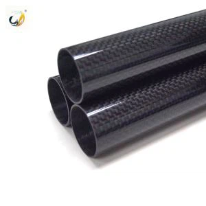Aangepaste koolstofvezel buis 3K oppervlak met verschillende weven
